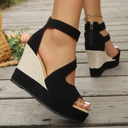 Women's Open Toe Ankle Strap Wedge Sandals