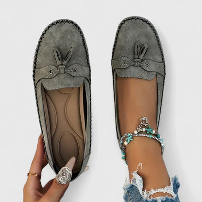 Women's Suede Slip-On Loafers with Tassels