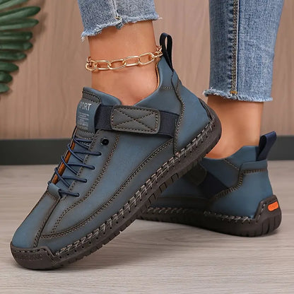 Men's Casual Leather Sneakers with Strap