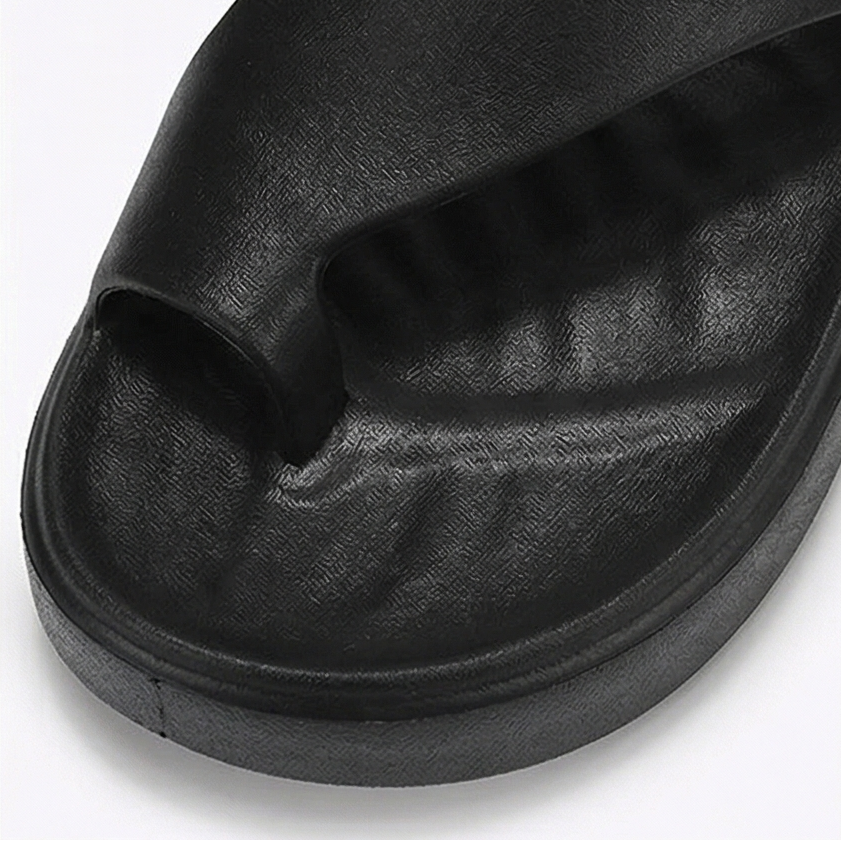Women's Platform Sandals – Toe Loop, Cushioned Footbed