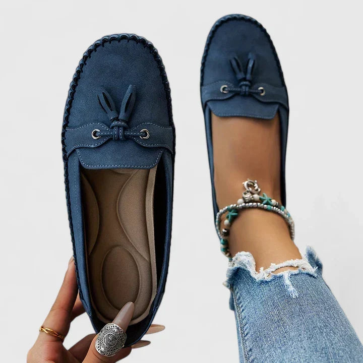 Women's Suede Slip-On Loafers with Tassels
