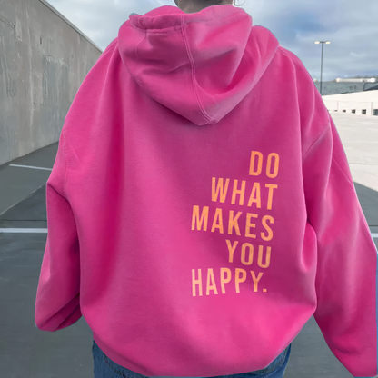 Women's Hoodie – Slogan Back Print, Relaxed Fit