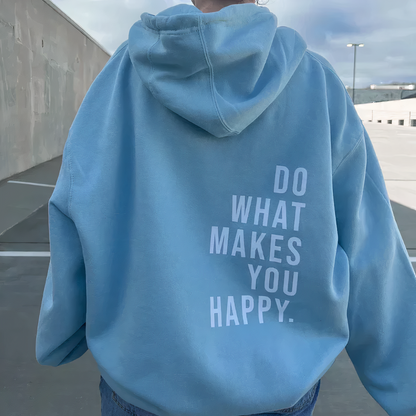 Women's Hoodie – Slogan Back Print, Relaxed Fit