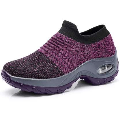 Women's Knit Slip On Sneakers with Air Cushion Sole