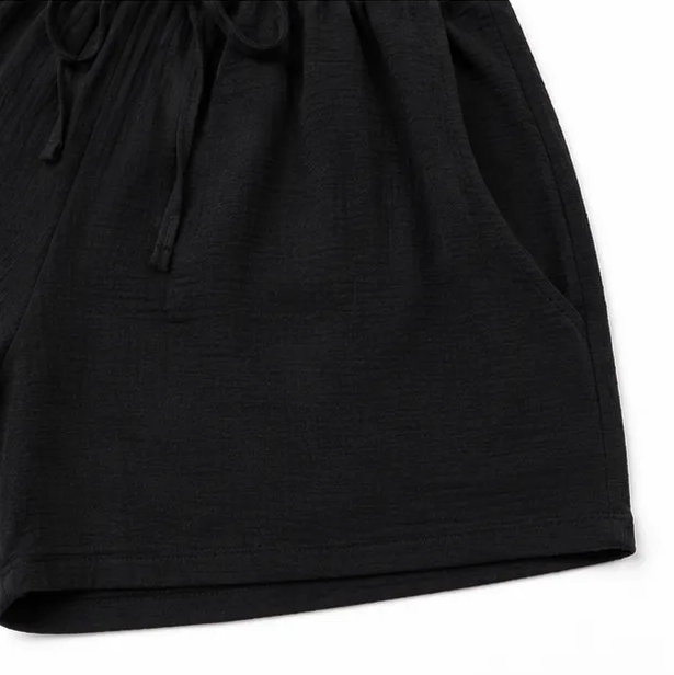 Women's Playsuit – Strapless, Smocked Bodice, Tie Waist