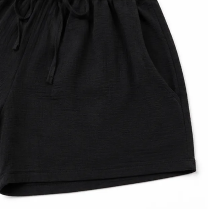 Women's Playsuit – Strapless, Smocked Bodice, Tie Waist