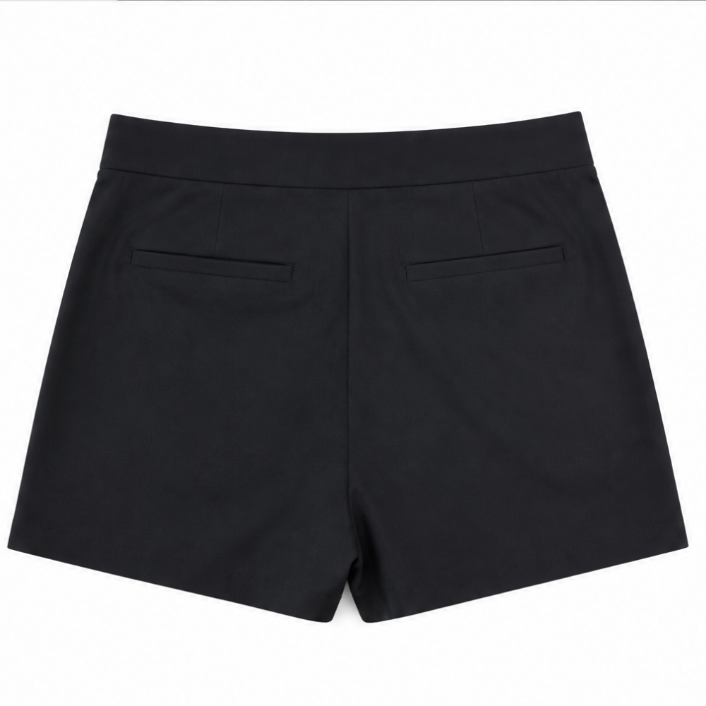 Women's High-Waisted Shorts with Front Pockets