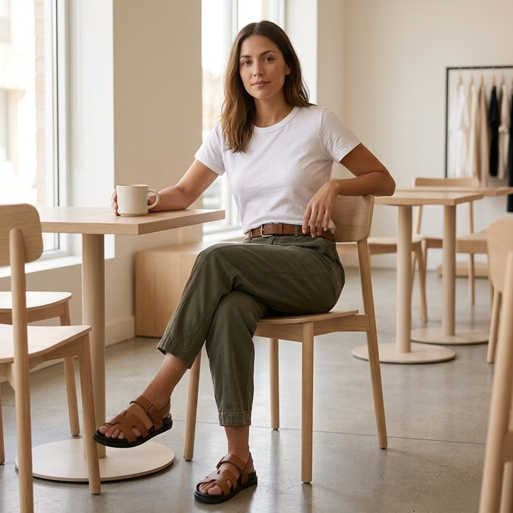 Women's High Waist Tapered Utility Pants with Seams