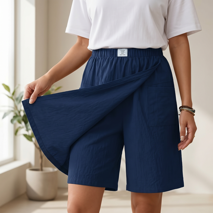 Women's Wrap Front Skort with Elastic Waist