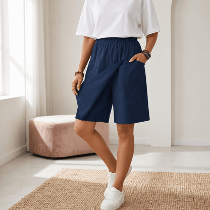 Women's Wrap Front Skort with Elastic Waist