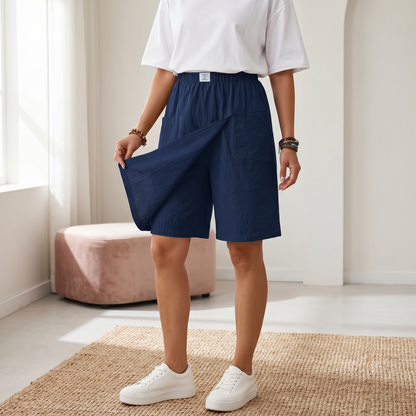 Women's Wrap Front Skort with Elastic Waist