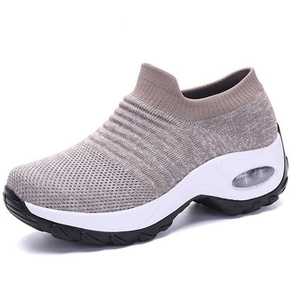 Women's Knit Slip On Sneakers with Air Cushion Sole